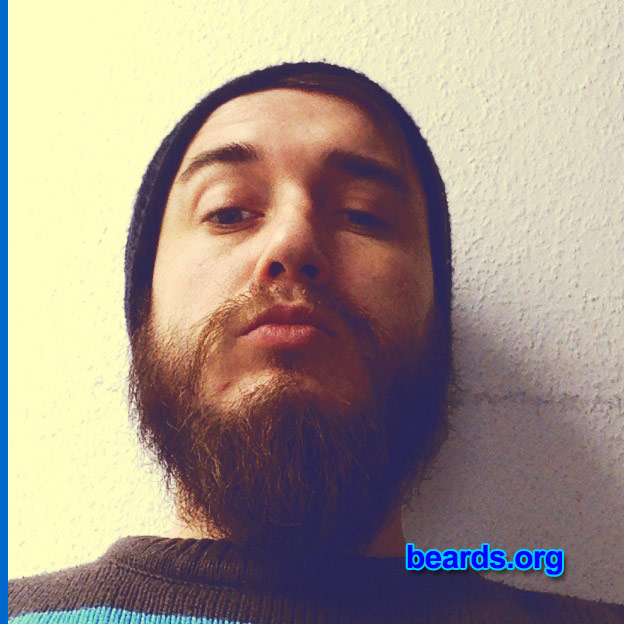 Nick K.
I am an experimental beard grower.

Comments:
Why did I grow my beard? Always wanted to grow a beard, first time of this length.

How do I feel about my beard? I'm in love with my beard. :)
Keywords: full_beard