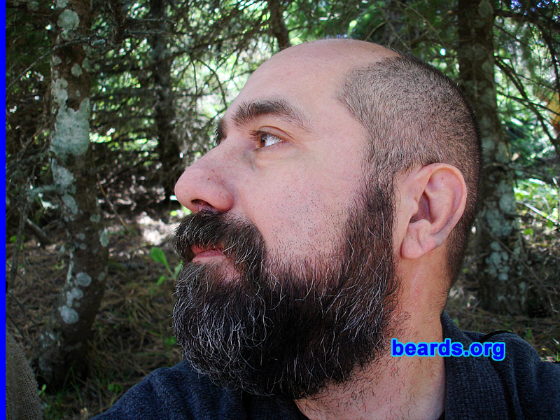 Chris
Bearded since: 2010.  I am a dedicated, permanent beard grower.

Comments:
I grew my beard because, when I first saw your site, I wanted something to show and make me different. I was and am fed up with all those men who shave every hair on their body! Men are men and a beard is what makes the difference!!

How do I feel about my beard?  I love my beard and so does my girl.That's all that matters!
I haven't groomed my beard yet. Still waiting for it to grow and I will share more photos!!
Keywords: full_beard