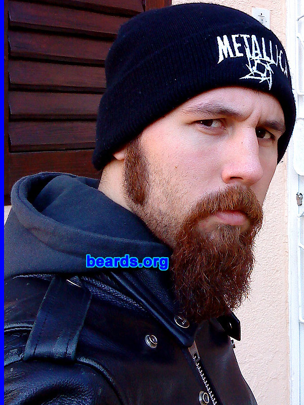 Nereo
Bearded since: 2006.  I am an experimental beard grower.

Comments:
I grew my beard because I always wanted to have one, simple as that. :)

How do I feel about my beard?  Proud!
Keywords: goatee_mustache