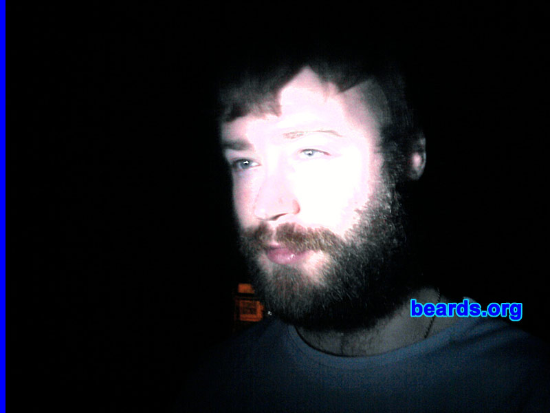 Glenn M.
Bearded since: 2010.  I am an experimental beard grower.

Comments:
Why did I grow my beard? I wanted to break form the norm. I'm a cowboy deep down. A bearded guy isn't seen every day around these parts, let's face it -- heeh... (pun intended).

How do I feel about my beard? I think it looks wholesome... It's what nature really intended anyway. It's never itchy due to lookin' after it by washin' & combin' most days. I call him "Junior".  My girlfriend loves grabbin' him, too. People on the street are pretty much fascinated by it as they walk by.  Enough said, really... =)
Keywords: full_beard