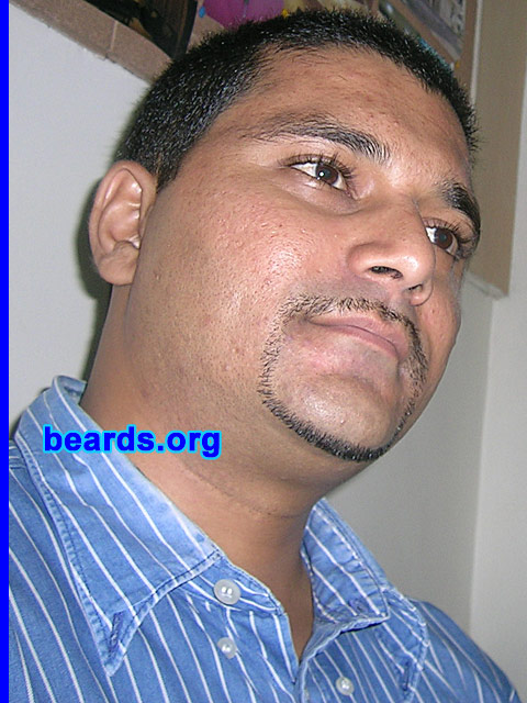 Avi
Bearded since: 2004.  I am an occasional or seasonal beard grower.

Comments:
I grew my beard because a change is always good.  It's good to see your face with a change...with a definition.

How do I feel about my beard?  Feels good.  Makes a complete part of me.
Keywords: goatee_mustache