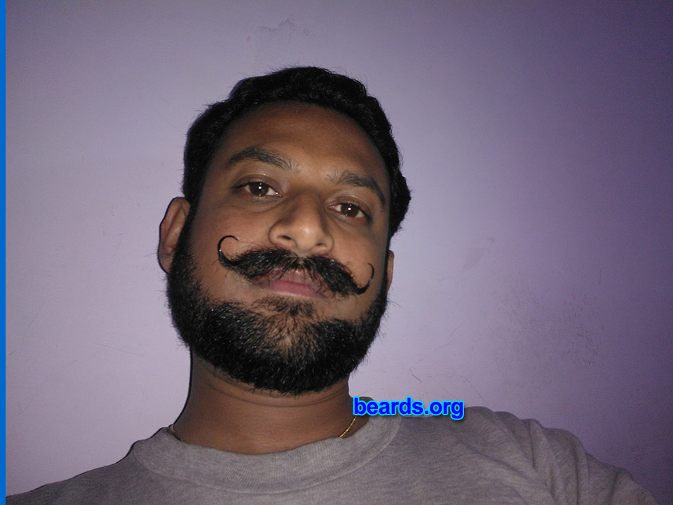 Amitprasad
Bearded since: 2014. I am an experimental beard grower.

Comments:
Why did I grow my beard? Inspired by "beards.org", I started growing my beard since Jan 2014. The tips given under "growing a beard" section are very helpful.

How do I feel about my beard? Growing a handlebar is my obsession and growing beard is inspired by beards.org.
Keywords: mustache chin_curtain