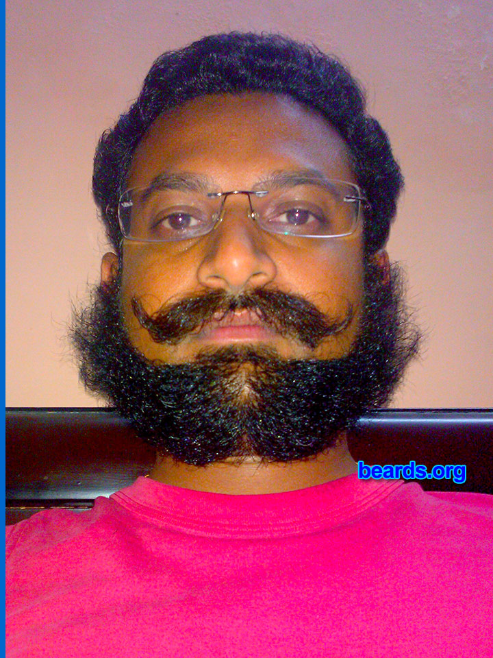 Amitprasad
Bearded since: 2014. I am an experimental beard grower.

Comments:
Why did I grow my beard? Inspired by "beards.org", I started growing my beard since Jan 2014. The tips given under "growing a beard" section are very helpful.

How do I feel about my beard? Growing a handlebar is my obsession and growing beard is inspired by beards.org.
Keywords: mustache chin_curtain