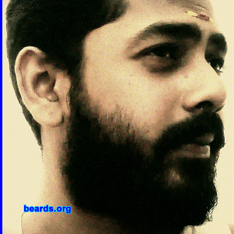Chethan R.
Bearded since: 2012. I am an occasional or seasonal beard grower.

Comments:
Why did I grow my beard? It describes an individual's persona. Speaks well about him.

How do I feel about my beard? Enjoying the pleasure.
Keywords: full_beard