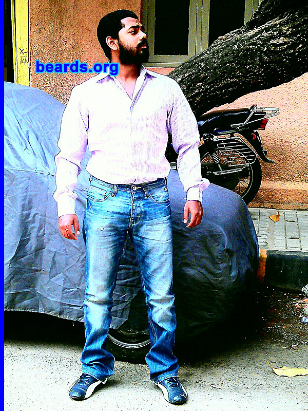 Chethan R.
Bearded since: 2012. I am an occasional or seasonal beard grower.

Comments:
Why did I grow my beard? It describes an individual's persona. Speaks well about him.

How do I feel about my beard? Enjoying the pleasure.
Keywords: full_beard