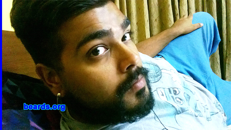 Gaurav
Bearded since: 2013. I am a dedicated, permanent beard grower.

Comments:
Why did I grow my beard?  Felt like it.

How do I feel about my beard?  Awesome!
Keywords: goatee_mustache