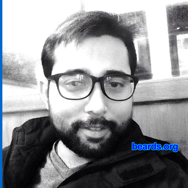 Gopal K.
Bearded since: January 2014. I am an occasional or seasonal beard grower.

Comments:
Why did I grow my beard? It's fun and I love touching it.

How do I feel about my beard? I never kept it for more than a month or two. I want to have it for a longer time.
Keywords: full_beard