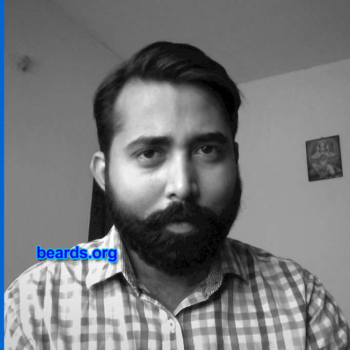 Gopal K.
Bearded since: January 2014. I am an occasional or seasonal beard grower.

Comments:
Why did I grow my beard? It's fun and I love touching it.

How do I feel about my beard? I never kept it for more than a month or two. I want to have it for a longer time. 
Keywords: full_beard