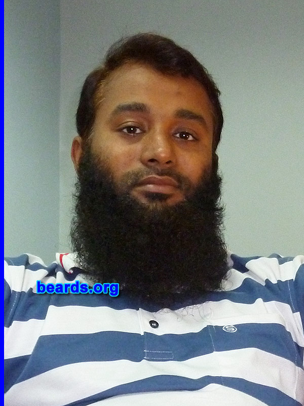 Habeeb R.
Bearded since: 2012. I am a dedicated, permanent beard grower.

Comments:
Why did I grow my beard? Because my role model Muhammed Nabi was ordered to grow up the beards.

How do I feel about my beard? I feel proud of my beard. It's really a barrier to me to stay back from evil things.
Keywords: chin_curtain