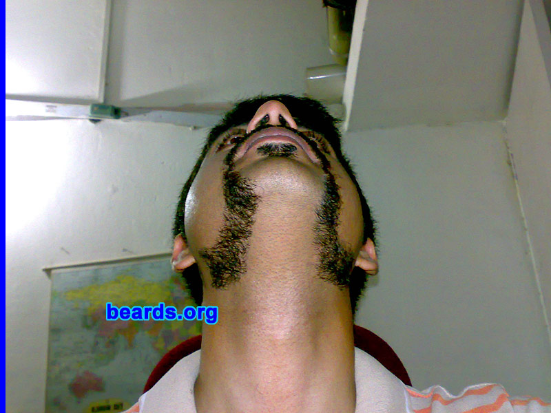 Ishaan
Bearded since: 2000.  I am a dedicated, permanent beard grower.

Comments:
I grew my beard because I like it this way.  Whenever I touch my beard, it feels great.

How do I feel about my beard?  COOL...different.  Must try it once.
Keywords: soul_patch mustache