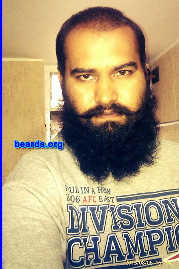 Javed S.
Bearded since: 2011. I am a dedicated, permanent beard grower.

Comments:
Why did I grow a beard?  I love to grow my beard.

How do I feel about my beard?  Feels good, manly.
Keywords: full_beard