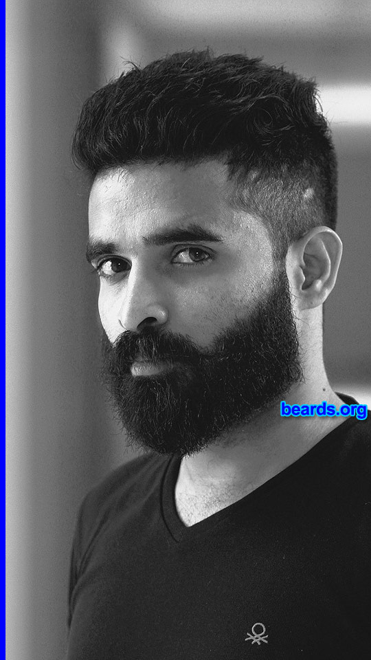Rakesh N.
Bearded since: 2014.  I am an experimental beard grower.

Comments:
Why did I grow my beard? I love my beard.

How do I feel about my beard? Proud because my beard is different.
Keywords: full_beard