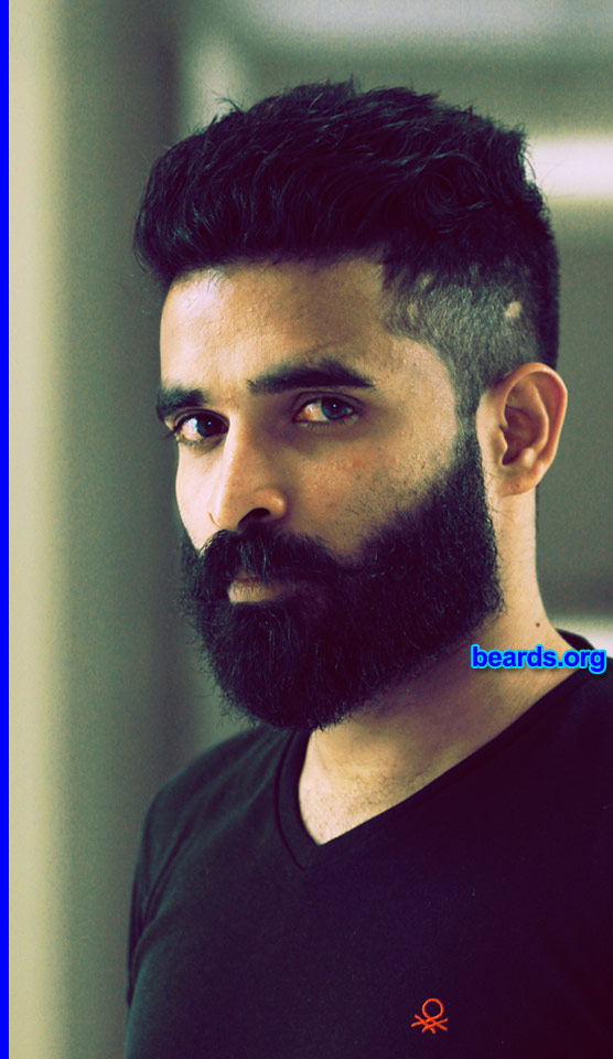 Rakesh N.
Bearded since: 2014.  I am an experimental beard grower.

Comments:
Why did I grow my beard? I love my beard.

How do I feel about my beard? Proud because my beard is different.
Keywords: full_beard