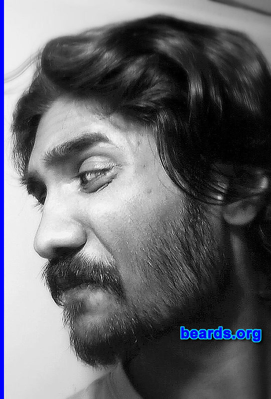 Shankar S.
Bearded since: 2013. I am an experimental beard grower.

Comments:
Why did I grow my beard? Beards are so fascinating, masculine and the ultimate symbol of manhood. I always dreamt of having a full beard since I hit puberty. I'm twenty-one now and I'm realizing my dream.

How do I feel about my beard? I feel wise, virile, manly, rugged while stroking it. It taught me quite a few things about commitment, perseverance, dedication, passion and most importantly how not to give a d@mn about criticism. I feel humble and privileged to possess one and the respect it commands from everyone makes me feel like God.
Keywords: full_beard