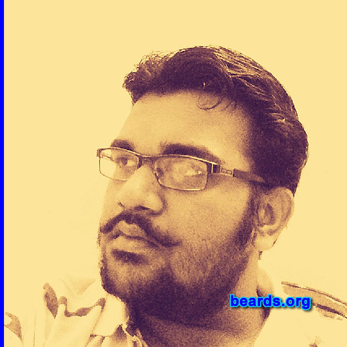 Vishnu V.
Bearded since: 2013. I am a dedicated, permanent beard grower.

Comments:
Why did I grow my beard? My girlfriend dumped me.

How do I feel about my beard? Confident.
