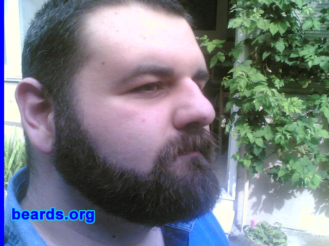 Andrew
Bearded since: 1997.  I am a dedicated, permanent beard grower.

Comments:
I started growing my beard basically because I didn't like the general look of my smooth face, but I have always liked any kind of facial hair also on other persons. My grandfathers used to wear a beard and so did my father and my uncles, each one in a typical way that best fit their faces. I started with a simple goatee with no mustache, and experimented with an untrimmed long beard, but finally chose a trimmed full beard: usually with the mustache longer than the rest of the beard. Do you think it fits me well?

How do I feel about my beard?  I am happy about my beard because it always gains me some appreciation from people I meet for the first time, who usually say: "Wow, nice beard!".
Keywords: full_beard
