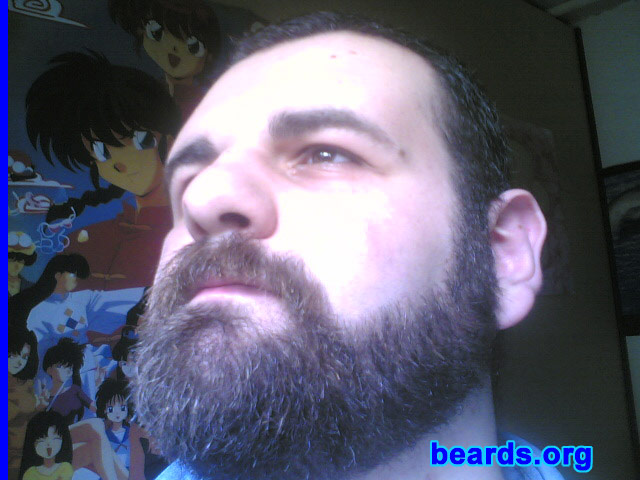 Andrew
Bearded since: 1997.  I am a dedicated, permanent beard grower.

Comments:
I started growing my beard basically because I didn't like the general look of my smooth face, but I have always liked any kind of facial hair also on other persons. My grandfathers used to wear a beard and so did my father and my uncles, each one in a typical way that best fit their faces. I started with a simple goatee with no mustache, and experimented with an untrimmed long beard, but finally chose a trimmed full beard: usually with the mustache longer than the rest of the beard. Do you think it fits me well?

How do I feel about my beard?  I am happy about my beard because it always gains me some appreciation from people I meet for the first time, who usually say: "Wow, nice beard!".
Keywords: full_beard