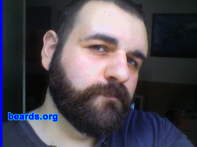 Andrew
Bearded since: 1997. I am a dedicated, permanent beard grower.

Comments:
I started growing my beard basically because I didn't like the general look of my smooth face, but I have always liked any kind of facial hair also on other persons. My grandfathers used to wear a beard and so did my father and my uncles, each one in a typical way that best fit their faces. I started with a simple goatee with no mustache, and experimented with an untrimmed long beard, but finally chose a trimmed full beard: usually with the mustache longer than the rest of the beard. Do you think it fits me well?

How do I feel about my beard? I am happy about my beard because it always gains me some appreciation from people I meet for the first time, who usually say: "Wow, nice beard!".
Keywords: full_beard