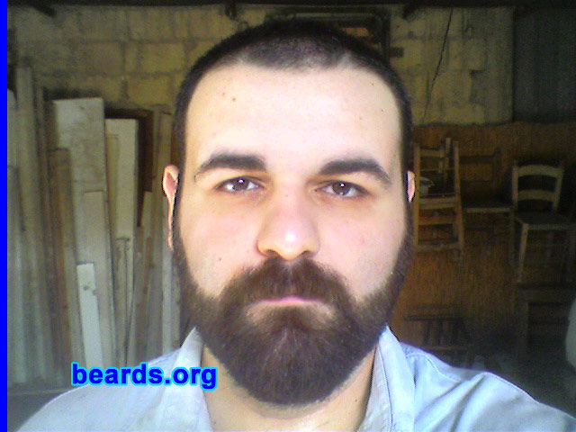 Andrew
Bearded since: 1997. I am a dedicated, permanent beard grower.

Comments:
I started growing my beard basically because I didn't like the general look of my smooth face, but I have always liked any kind of facial hair also on other persons. My grandfathers used to wear a beard and so did my father and my uncles, each one in a typical way that best fit their faces. I started with a simple goatee with no mustache, and experimented with an untrimmed long beard, but finally chose a trimmed full beard: usually with the mustache longer than the rest of the beard. Do you think it fits me well?

How do I feel about my beard? I am happy about my beard because it always gains me some appreciation from people I meet for the first time, who usually say: "Wow, nice beard!".
Keywords: full_beard