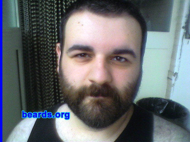 Andrew
Bearded since: 1997. I am a dedicated, permanent beard grower.

Comments:
I started growing my beard basically because I didn't like the general look of my smooth face, but I have always liked any kind of facial hair also on other persons. My grandfathers used to wear a beard and so did my father and my uncles, each one in a typical way that best fit their faces. I started with a simple goatee with no mustache, and experimented with an untrimmed long beard, but finally chose a trimmed full beard: usually with the mustache longer than the rest of the beard. Do you think it fits me well?

How do I feel about my beard? I am happy about my beard because it always gains me some appreciation from people I meet for the first time, who usually say: "Wow, nice beard!"
Keywords: full_beard