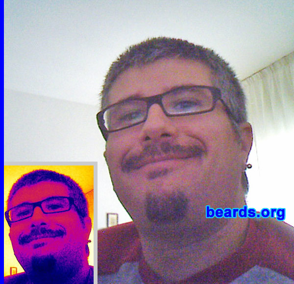 Antonio T.
 I am a dedicated, permanent beard grower.

Comments:
Why did I grow my beard? It's a great way to stand out. I like it. I take care of it. 

How do I feel about my beard? It's fine.
Keywords: soul_patch mustache goatee_only