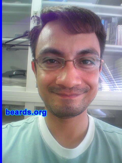 Jun
Bearded since:  2008.  I am an experimental beard grower.

Comments:
I grew my beard because it is a childhood dream.

How do I feel about my beard?  It is a way of expressing myself.
Keywords: stubble goatee_mustache