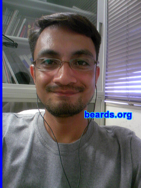 Jun
Bearded since: 2008.  I am an experimental beard grower.

Comments:
I grew my beard because it was a childhood dream.

How do I feel about my beard?  It expresses myself.
Keywords: stubble goatee_mustache