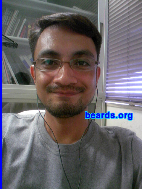 Jun
Bearded since: 2008.  I am an experimental beard grower.

Comments:
I grew my beard because it was a childhood dream.

How do I feel about my beard?  It expresses myself.
Keywords: stubble goatee_mustache