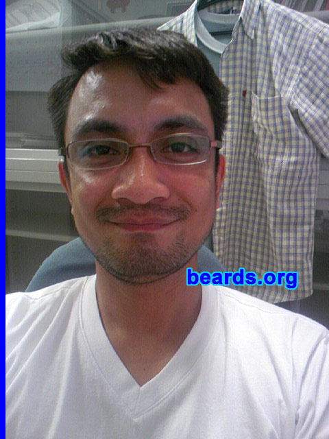 Jun
Bearded since: 2008.  I am an experimental beard grower.

Comments:
I grew my beard because it was a childhood dream.

How do I feel about my beard?  It expresses myself.
Keywords: stubble goatee_mustache