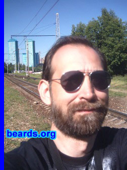 Janis Berzins
Bearded since: 1985.  I am a dedicated, permanent beard grower.

Comments:
I grew my beard because I am a man and only a real man has beard!

I like to grow a beard. I feel manly! 
Keywords: full_beard