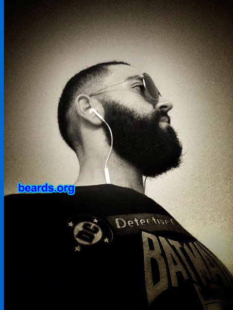 Matt
Bearded since: December 2013.  I am an dedicated, permanent beard grower.

Comments:
Why did I grow my beard? I wanted change. Now me and my fiancÃ©e are in love with it .

How do I feel about my beard? It feels great ! It gives me more confidence. I feel like a man.
Keywords: full_beard