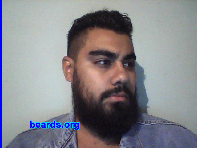 Aldo M.
Bearded since: 2012. I am an occasional or seasonal beard grower.

Comments:
Why did I grow my beard?  Well, I'm twenty-five and at least two times for year I let my beard grow.  So this time I wanted to share it with the world.

How do I feel about my beard? I'm proud and it feels good.  People on the street notice it and that's cool.
Keywords: full_beard