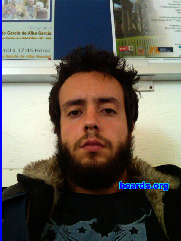 Bernardo T.
Bearded since: 2011. I am an experimental beard grower.

Comments:
I grew my beard 'cause I feel mighty!!
I grew my beard because beards are mighty!!!
I grew my beard because, in my beard I trust.

How do I feel about my beard? I love it.  I will never be the same without a beard!  All the people must accept the men with beards!!  I feel like a spartan.
Keywords: full_beard