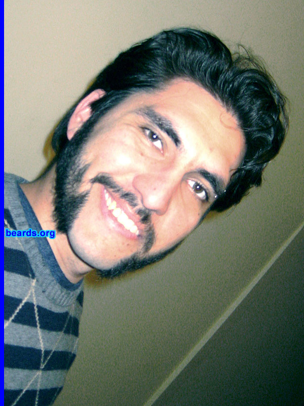 Chris T.R.
Bearded since: 2005.  I am an occasional or seasonal beard grower.

Comments:
I grew my beard because I hate shaving everyday.  I think it gives a nice shape to my face.  It feels good.  Ad it's fun to try different styles.

How do I feel about my beard?  I love it: just about the right amount of facial hair, and a nice accessory for experimentation.
Keywords: mutton_chops