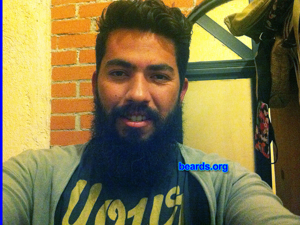 Juan Pablo
Bearded since: 2010. I am a dedicated, permanent beard grower.

Comments:
Why did I grow my beard? I like the way it looks.  My wife likes it,  too. I wanted to let it grow since I was sixteen.  So now that I have it, I'm happy.

How do I feel about my beard? Great. I love it.  It's a commitment to myself.
Keywords: full_beard