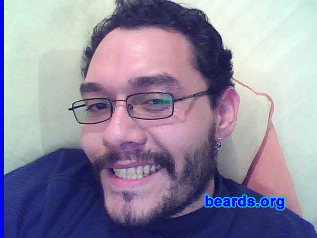 Ricardo L.
Bearded since: 2003.  I am an experimental beard grower.

Comments:
Why did I grow my beard? Imitation, I guess. Most of my current teachers have a full beard.  So I decided to move from goatee to full beard. Initially, I like the manly and mature look that facial hair gave me.

First started with just a goatee in 2003.  Then tried several beard patterns until 2007, when I decided to permanently have a -somewhat- full beard.

How do I feel about my beard? Somewhat comfy, though I would like it fuller and thicker. Maybe it's just a matter of time, since the areas I had no hair were slowly gathering it as I grew older.
Keywords: full_beard