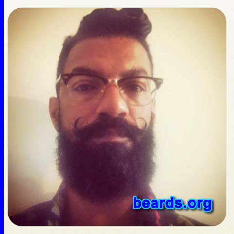 Ricardo A.
Bearded since: 2013. I am a dedicated, permanent beard grower.

Comments:
Why did I grow my beard? Tired of looking like a boy, but at first to honor my grandpa.

How do I feel about my beard?  Awesome. In love with my beard.
Keywords: full_beard