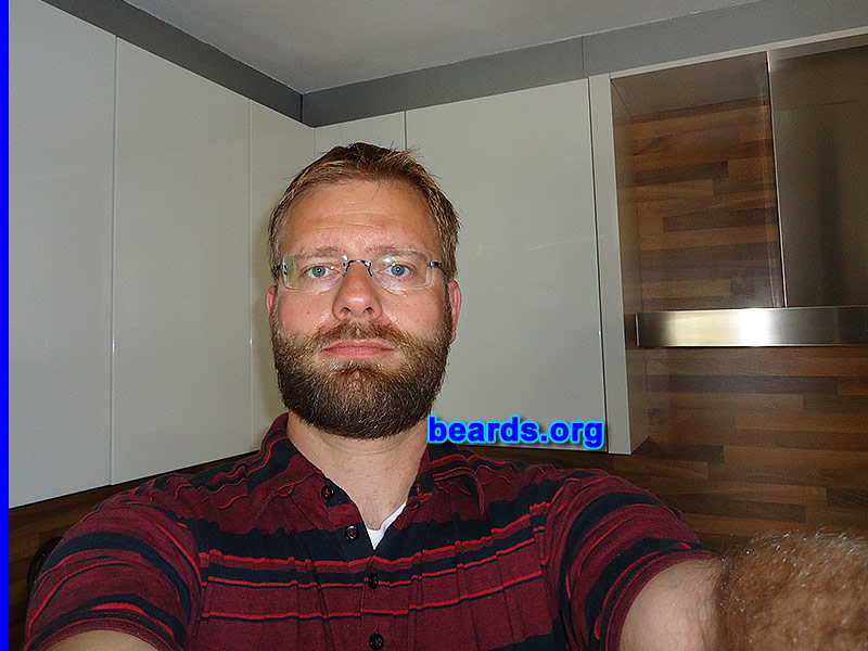 William
Bearded since: 2013.  I am an experimental beard grower.

Comments:
Why did I grow my beard? I wanted to try a different look and was curious if the "beardchange" was going to fit me. I never tried growing my beard before and I find it amazing to see the growth and changes on my face.

How do I feel about my beard? I like it.  It looks powerful.  It feels very masculine. It is really an upgrading of my face. I feel very comfortable with it!  My beard gives me a masculine feeling that I have never felt before and above that, my beard gives me a living feeling in my face. Awesome.
Keywords: full_beard