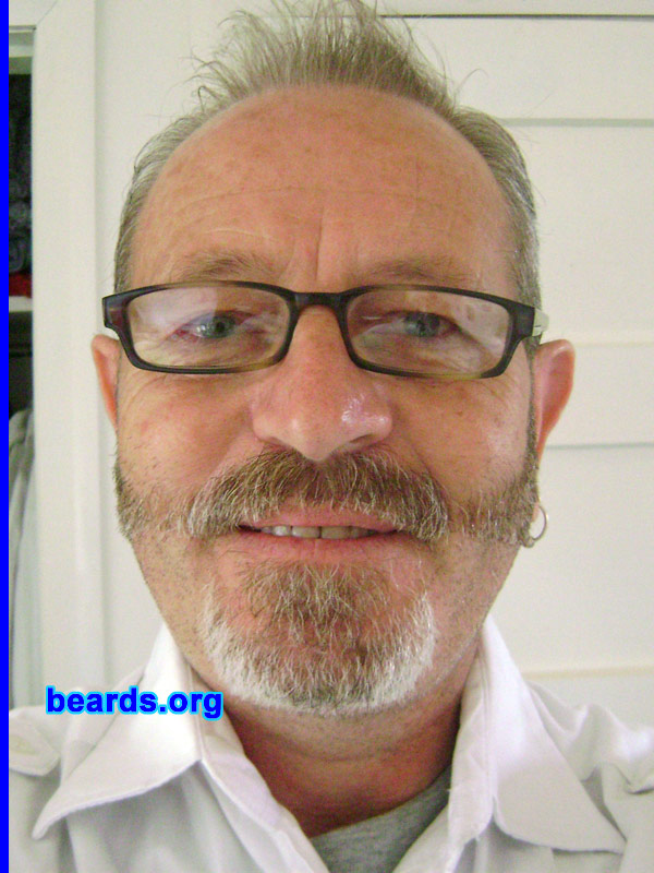 Al
I am a dedicated, permanent beard grower.

Comments:
I grew my beard because it suits me.  I do change my styles to keep it different.

How do I feel about my beard?  It's great.  Shame it's gone gray, but I color it.  [i]Just for Men[/i] is a good product.  Makes it fuller and rich!  Cool.
Keywords: goatee_mustache