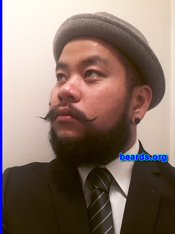 Abraham D.
Bearded since: 2007. I am an occasional or seasonal beard grower.

Comments:
Why did I grow my beard? Not many Asians can grow it. Flaunt what your momma gave you.

How do I feel about my beard? I love it although it could be sometimes an attention seeker.
