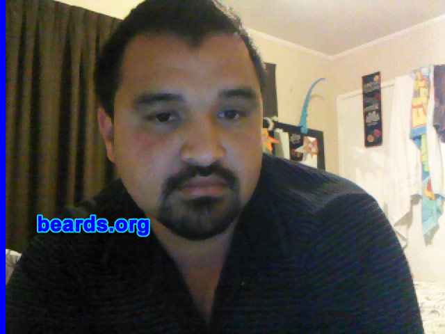 Dan M.
Bearded since: 2012. I am an experimental beard grower.

Comments:
The wife wanted me to grow a beard.  So I did!

How do I feel about my beard? I love it.  Will leave it for several months.  By then it will be as thick as a bush.
Keywords: goatee_mustache