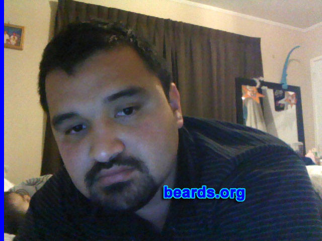 Dan M.
Bearded since: 2012. I am an experimental beard grower.

Comments:
The wife wanted me to grow a beard.  So I did!

How do I feel about my beard? I love it.  Will leave it for several months.  By then it will be as thick as a bush.
Keywords: goatee_mustache