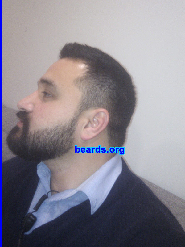 Dan M.
Bearded since: 2012. I am an experimental beard grower.

Comments:
The wife wanted me to grow a beard. So I did!

How do I feel about my beard? I love it. Will leave it for several months. By then it will be as thick as a bush. 
Keywords: full_beard