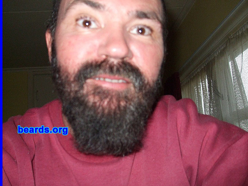 Pete
Bearded since: 1990.  I am a dedicated, permanent beard grower.

Comments:
I grew my beard because beards are cool. I love the look and feel of a beard. I had always wanted one. Started off with goatee then went with the full beard.

How do I feel about my beard? Love it. Wish it could be more coarse, though.
Keywords: full_beard