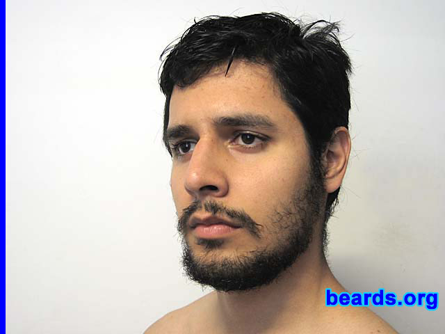 JuliÃ¡n
Bearded since: 2000.  I am a dedicated, permanent beard grower.

Comments:
I grow my beard because I love the way how it looks and feels on my face, mainly because it's part of my identity, my body, and because it completes my real looks.

I feel happy because I can grow one and I love the way it feels. I feel much more confident when I have it because people take me more seriously (maybe it's because of the age issue; I'm 25).  I love it very much.  It makes me feel sort of "unique" and authentic. 

I like it very much, too, because it looks very masculine, independent, ready-to-be-agressive and also mature and experienced.  I simply love it!
Keywords: full_beard