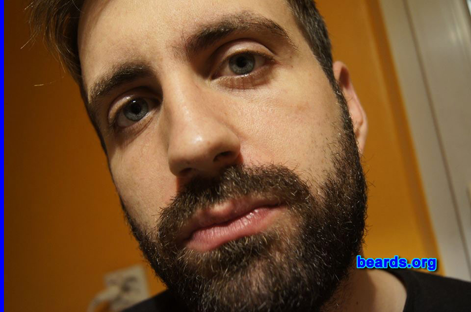 Filipe M.
Bearded since: 2013. I am an experimental beard grower.

Comments:
Why did I grow my beard? Because i believe I have a strong and nice beard.  And it definitely gives me a virile look. I also like to stroke my beard.

How do I feel about my beard?  It's strong and black and I think the genetics were kind with me. Maybe there are better beards around, but for sure more worse ones than better ones.
Keywords: full_beard