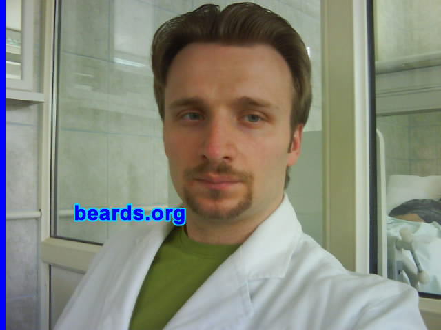 DuÅ¡an
I am a dedicated, permanent beard grower.

Comments:
I grew my beard because I always wanted to look older. And with the beard on my face, I really do...

How do I feel about my beard? It makes me feel powerful and less shy.
Keywords: goatee_mustache