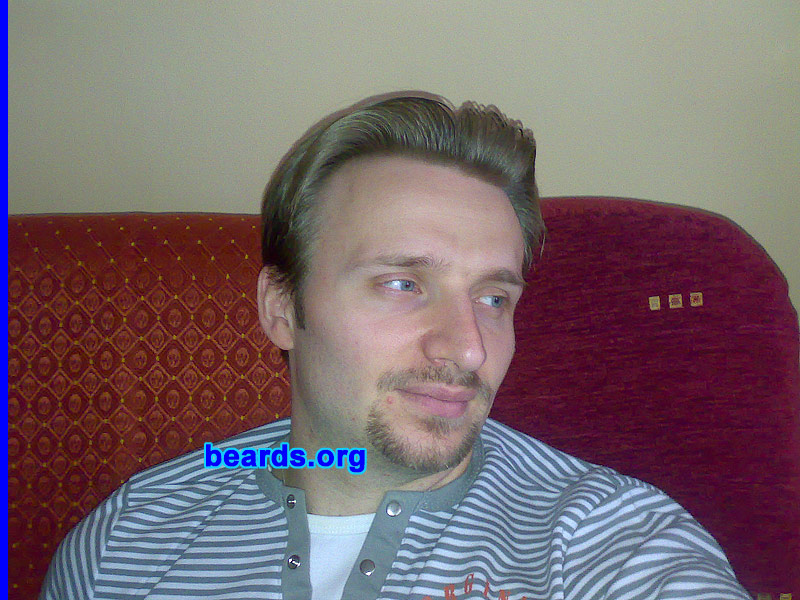 DuÅ¡an
I am a dedicated, permanent beard grower.

Comments:
I grew my beard because I always wanted to look older. And with the beard on my face, I really do...

How do I feel about my beard? It makes me feel powerful and less shy.
Keywords: goatee_mustache