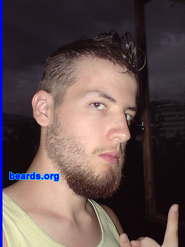 Alexander K.
Bearded since: 2007.  I am a dedicated, permanent beard grower.

Comments:
I grew my beard because the beard is a force:  man's pride, an ornament, a bait for girls. It is freedom symbol.

How do I feel about my beard?  It is cool! I am proud of my beard!
Keywords: full_beard