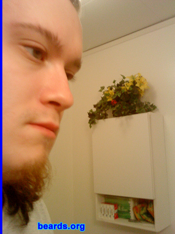 Mattias
Bearded since: 2011. I am an experimental beard grower.

Comments:
Why did I grow my beard? Fun!

How do I feel about my beard? Cool!
Keywords: goatee_only